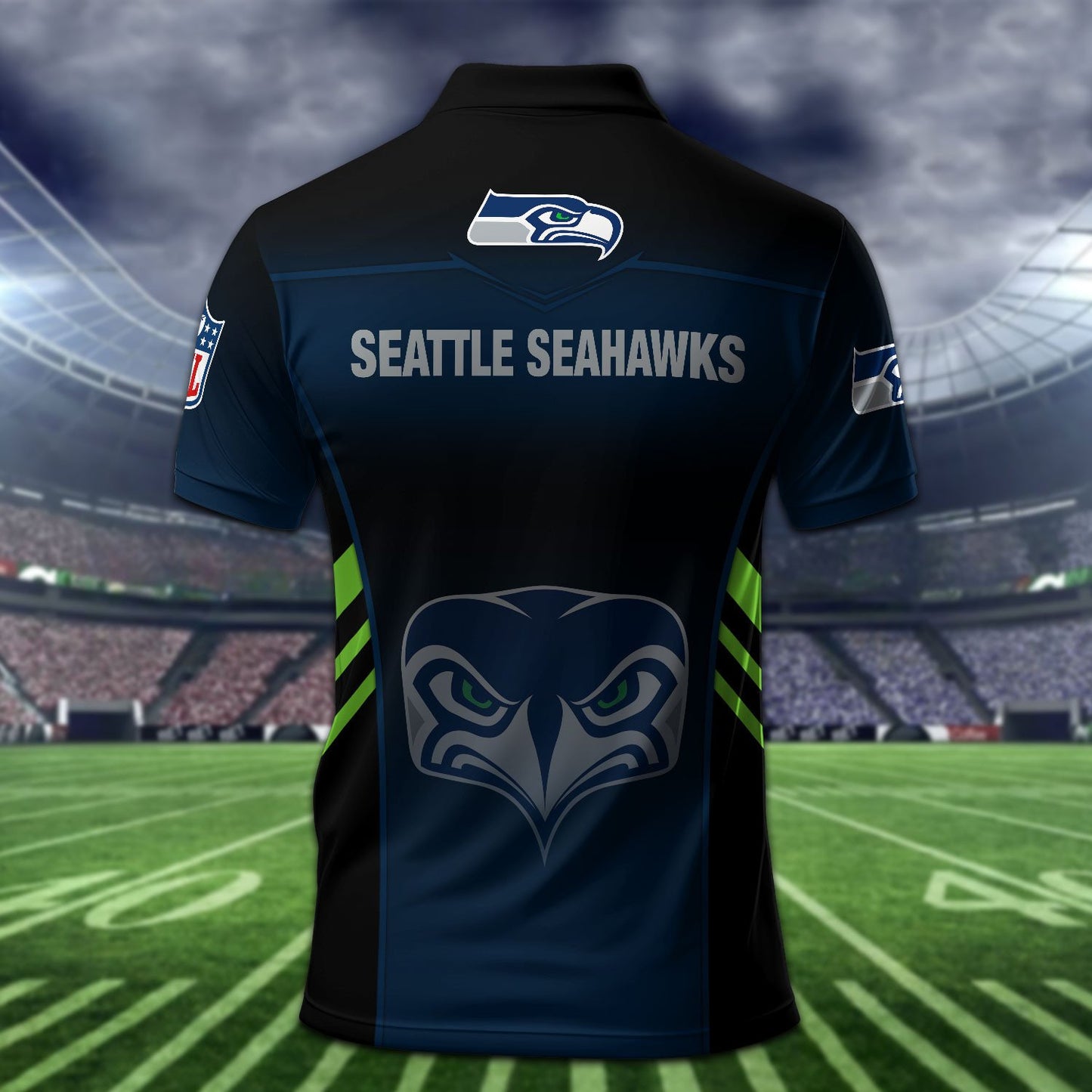 Seattle Seahawks Personalized Men Polo Shirt AZBTPLS000283