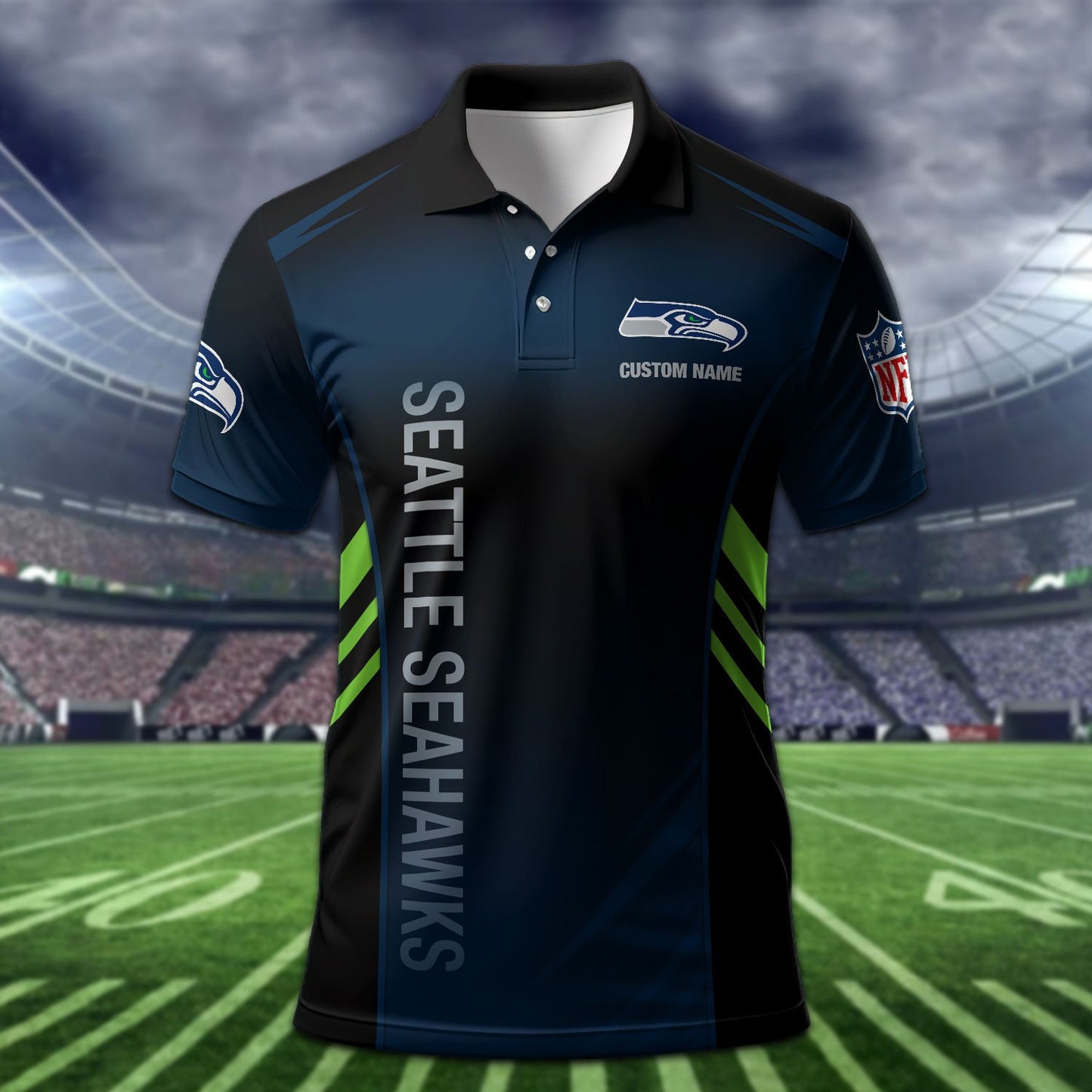 Seattle Seahawks Personalized Men Polo Shirt AZBTPLS000283