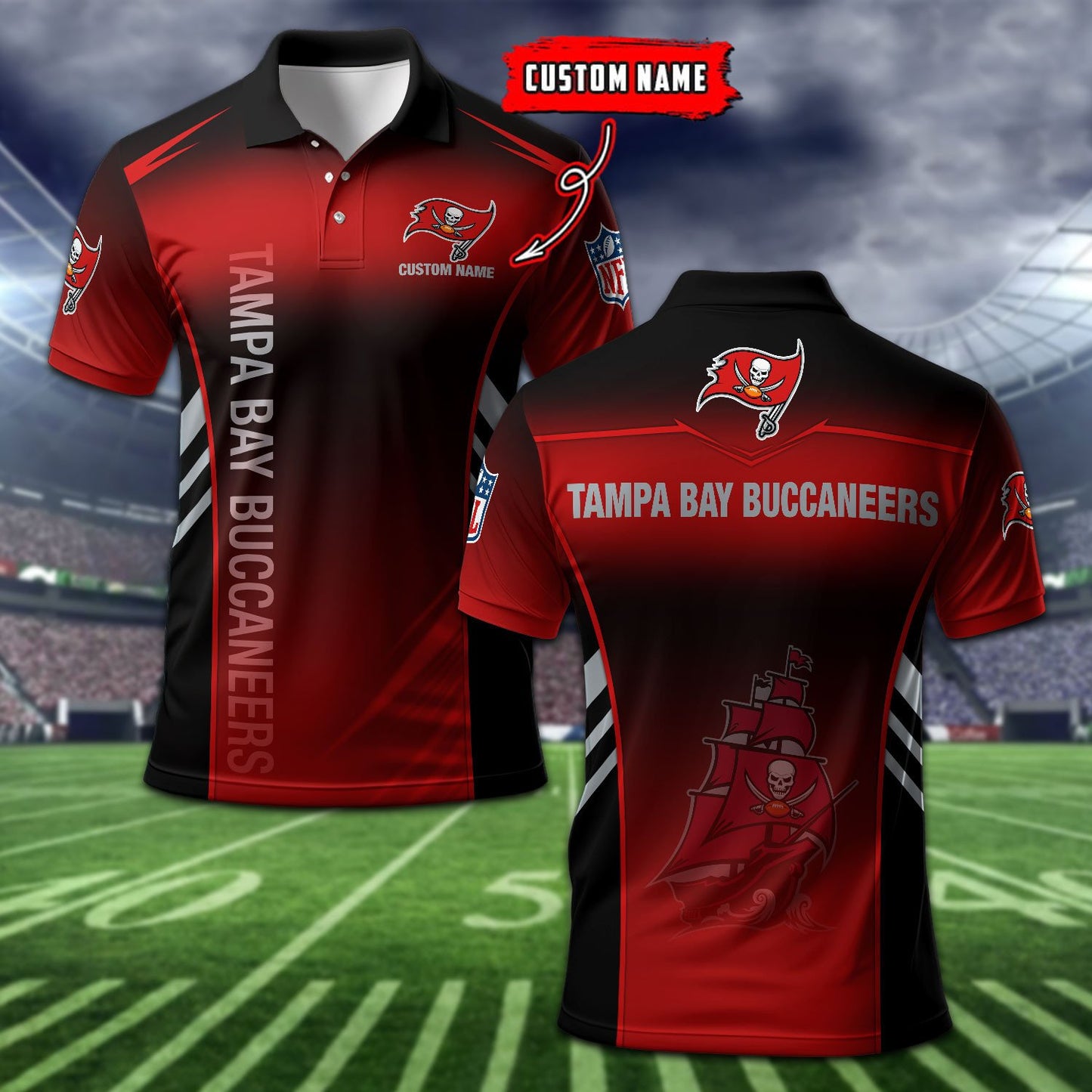 Tampa Bay Buccaneers Personalized Men Polo Shirt AZBTPLS000284