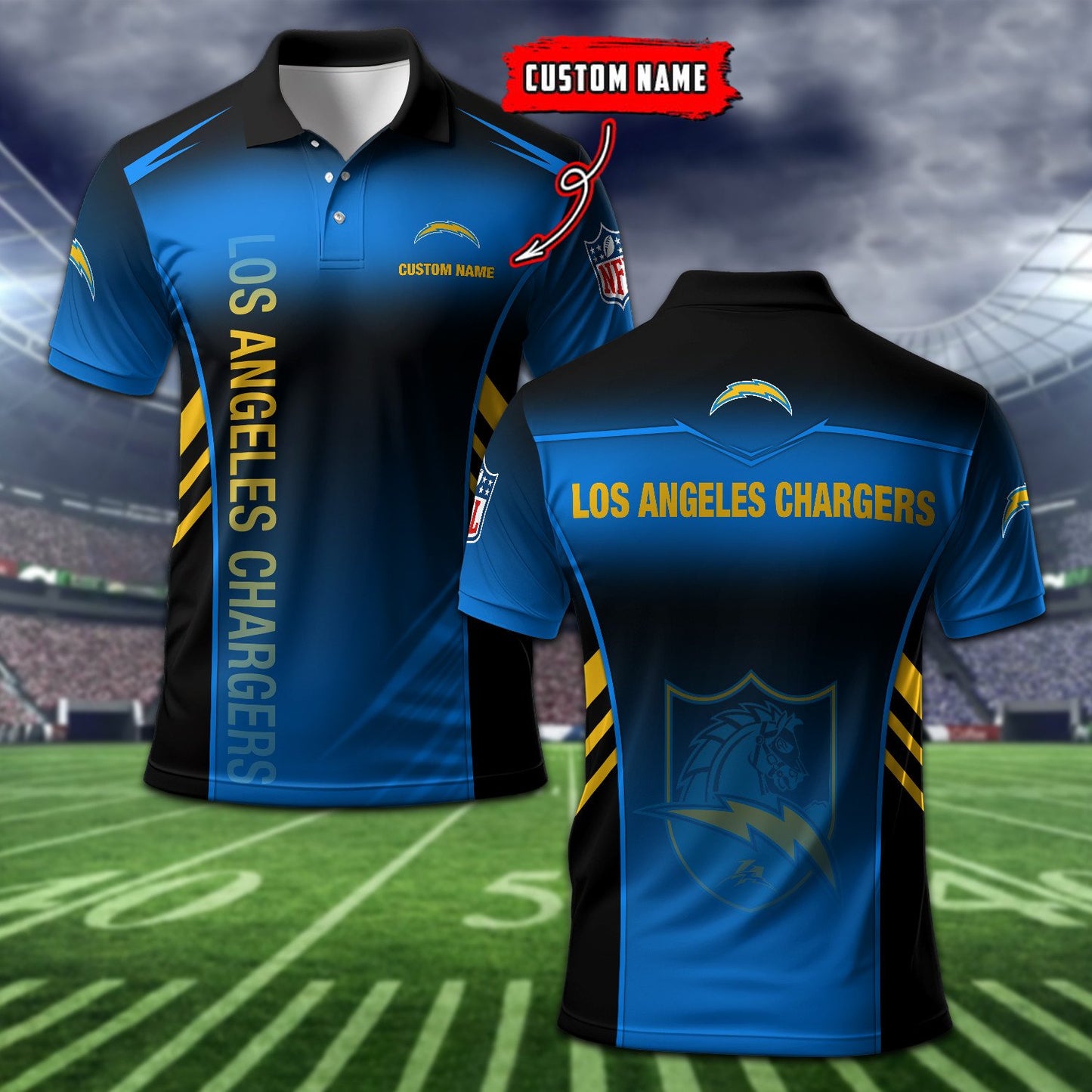 Los Angeles Chargers Personalized Men Polo Shirt AZBTPLS000272