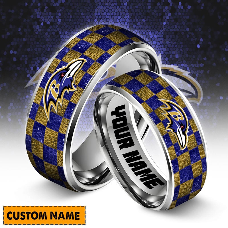 Baltimore Ravens Special Stainless Ring Custom Name AZBTSR000031