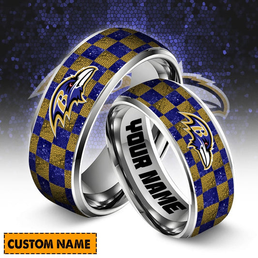 Baltimore Ravens Special Stainless Ring Custom Name AZBTSR000031