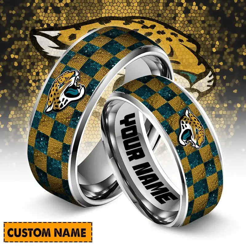 Jacksonville Jaguars Special Stainless Ring Custom Name AZBTSR000015