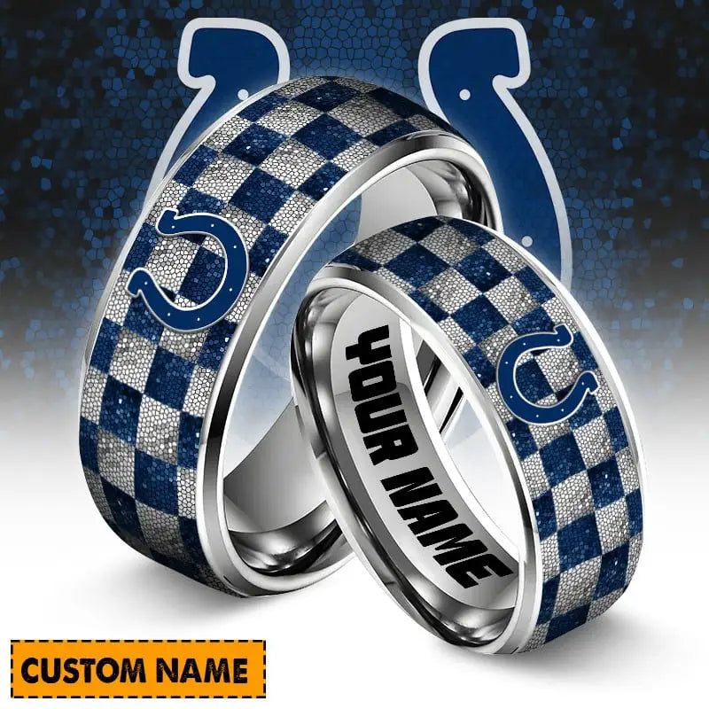 Indianapolis Colts Special Stainless Ring Custom Name AZBTSR000003