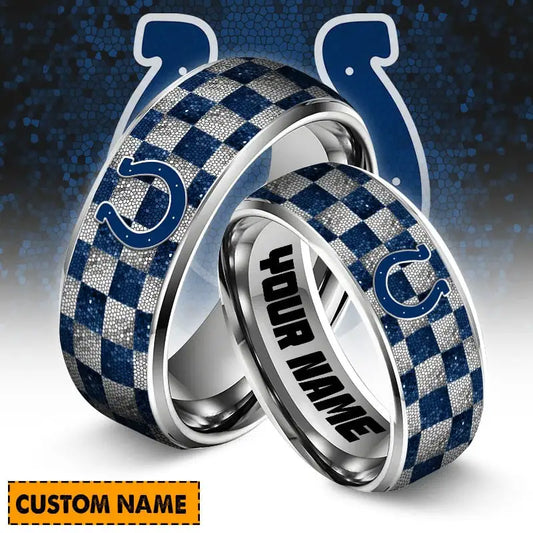 Indianapolis Colts Special Stainless Ring Custom Name AZBTSR000003