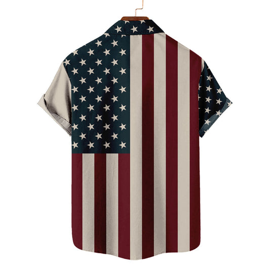 Detroit Lions Classic American Flag Hawaiian Shirt AZBTHWS000043