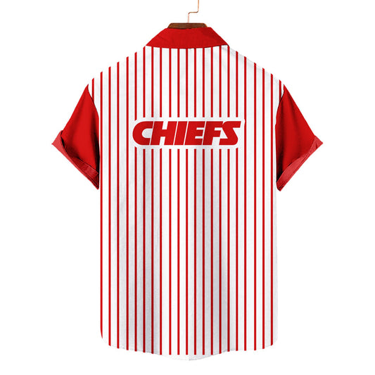 Kansas City Chiefs Classic Retro Mascot Line Hawaiian Shirt AZBTHWS000070