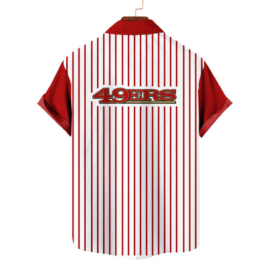 San Francisco 49ers Classic Retro Mascot Line Hawaiian Shirt AZBTHWS000068