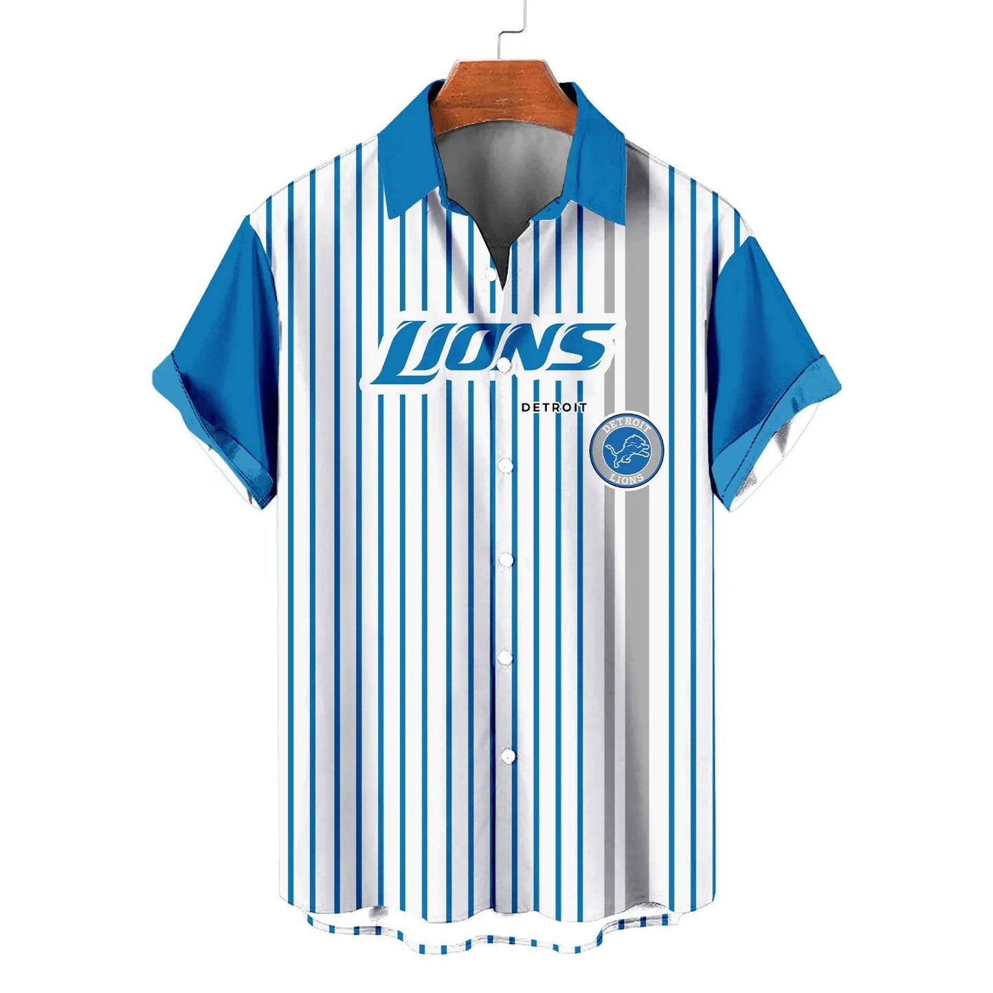 Detroit Lions Classic Retro Mascot Line Hawaiian Shirt AZBTHWS000069