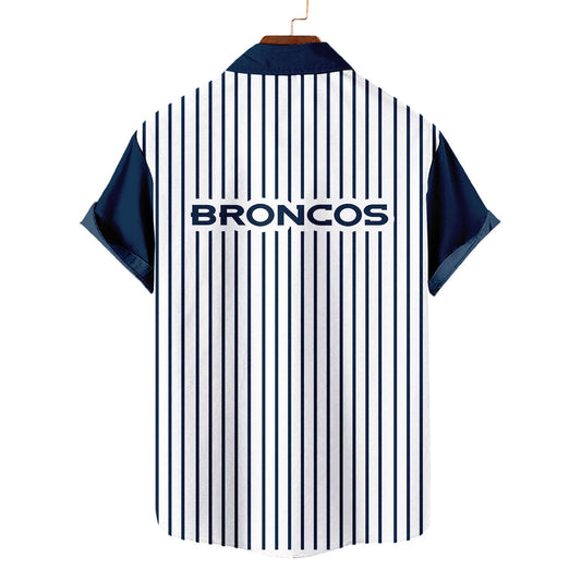 Denver Broncos Classic Retro Mascot Line Hawaiian Shirt AZBTHWS000079