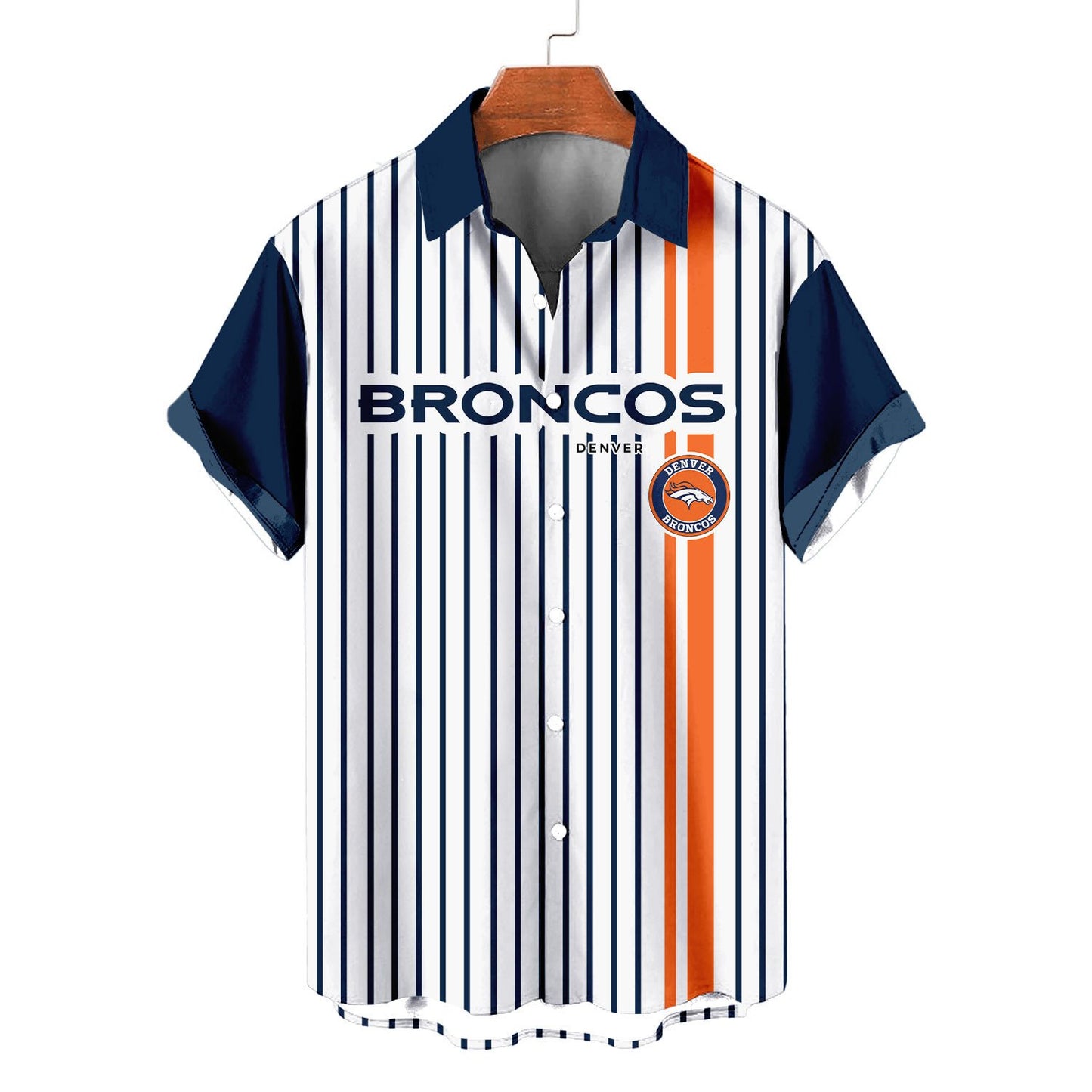 Denver Broncos Classic Retro Mascot Line Hawaiian Shirt AZBTHWS000079