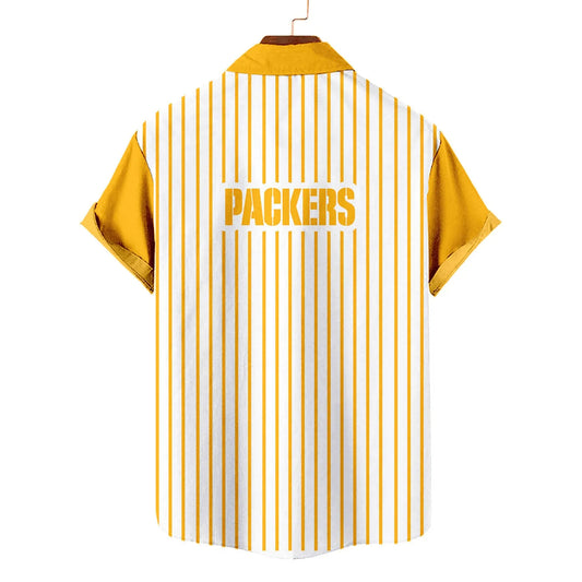 Green Bay Packers Classic Retro Mascot Line Hawaiian Shirt AZBTHWS000084
