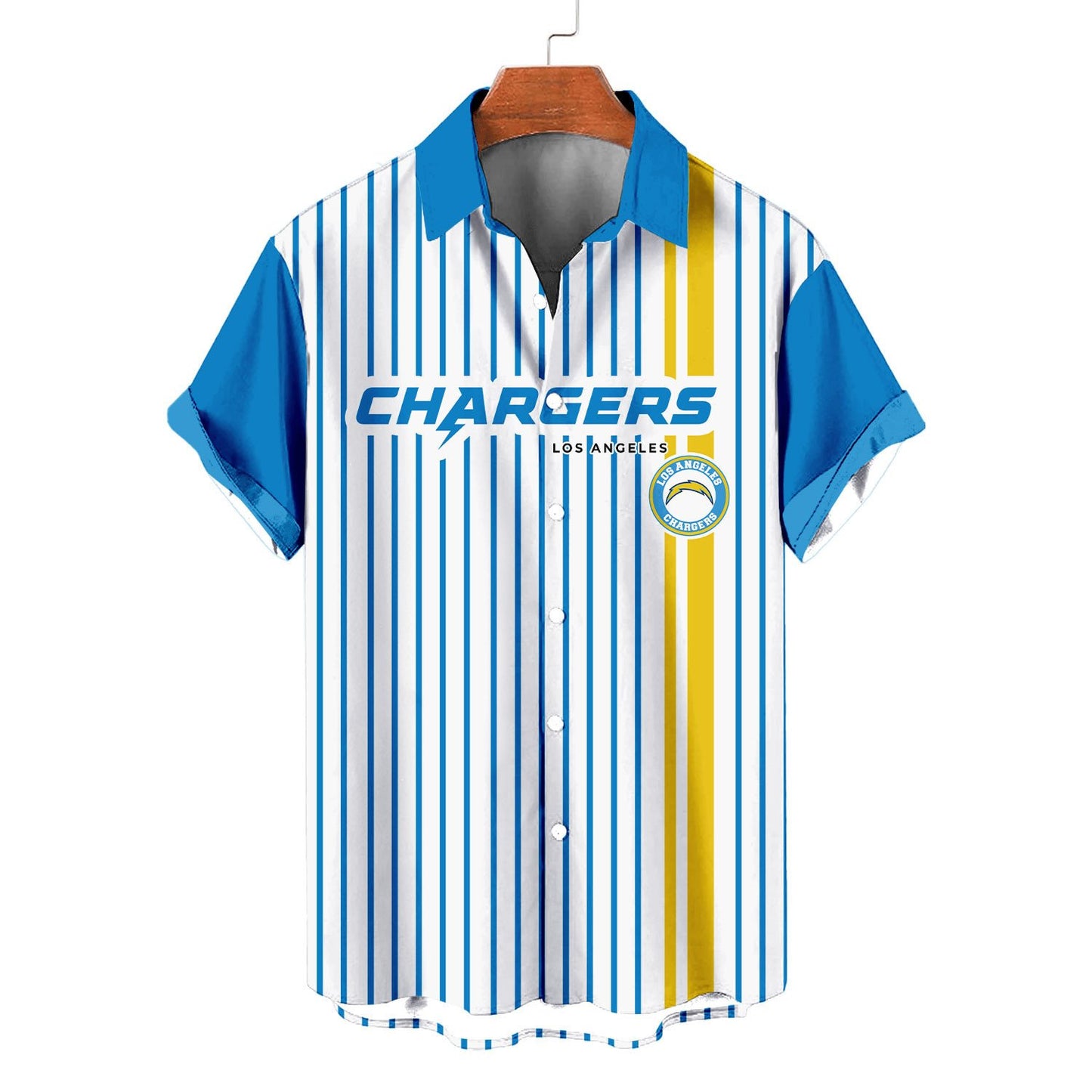 Los Angeles Chargers Classic Retro Mascot Line Hawaiian Shirt AZBTHWS000086