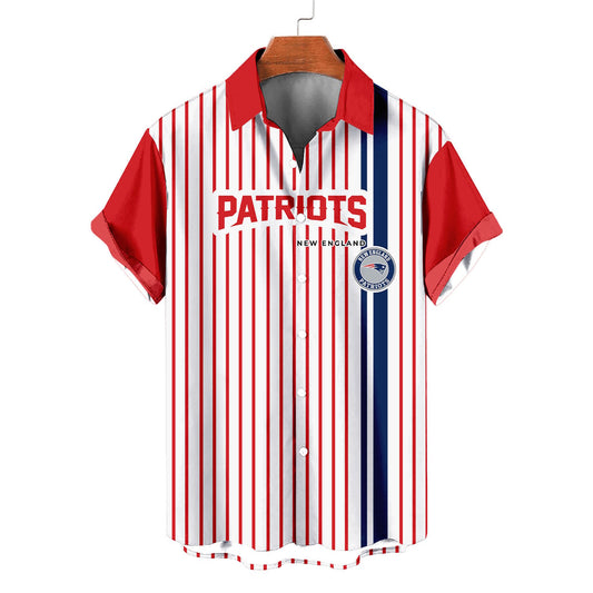 New England Patriots Classic Retro Mascot Line Hawaiian Shirt AZBTHWS000089