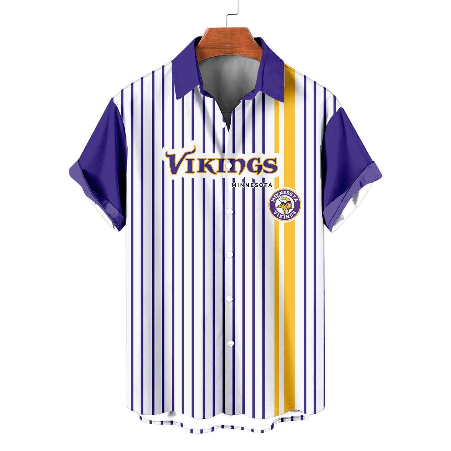 Minnesota Vikings Classic Retro Mascot Line Hawaiian Shirt AZBTHWS000071