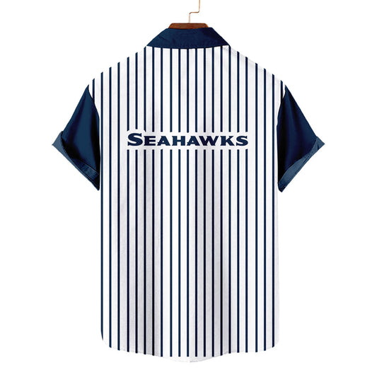 Seattle Seahawks Classic Retro Mascot Line Hawaiian Shirt AZBTHWS000093