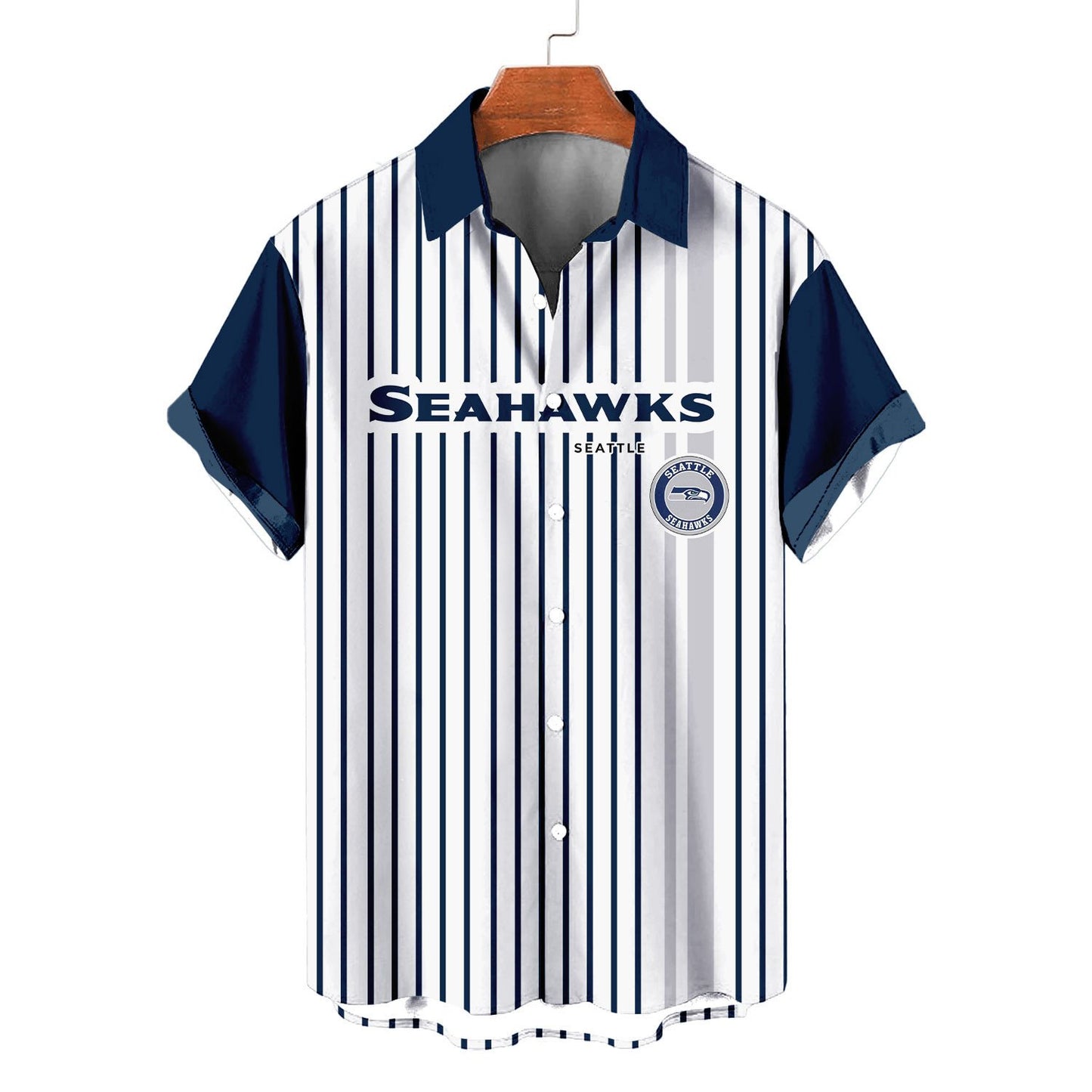 Seattle Seahawks Classic Retro Mascot Line Hawaiian Shirt AZBTHWS000093