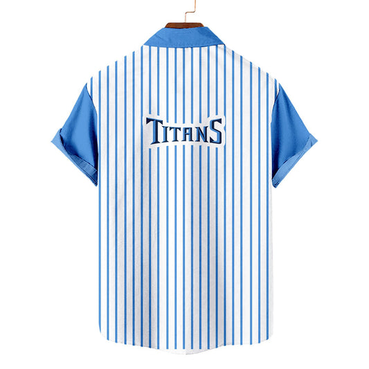 Tennessee Titans Classic Retro Mascot Line Hawaiian Shirt AZBTHWS000094