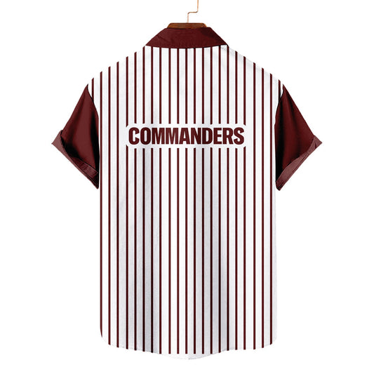 Washington Commanders Classic Retro Mascot Line Hawaiian Shirt AZBTHWS000096