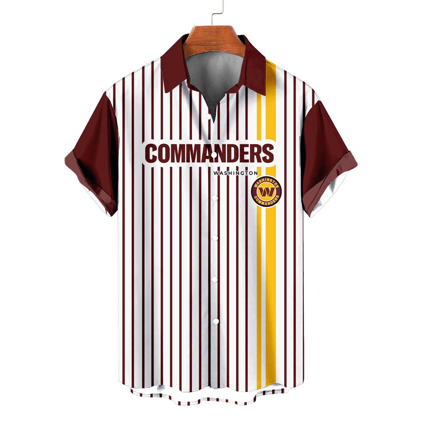 Washington Commanders Classic Retro Mascot Line Hawaiian Shirt AZBTHWS000096