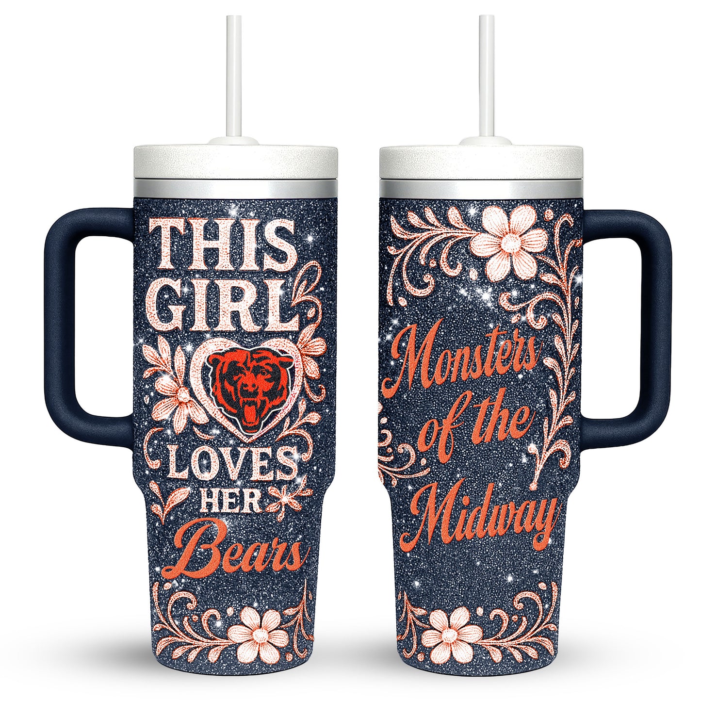 Chicago Bears Personalized This Girl Loves Her Team Premium 40oz Tumbler AZBT40OZ000198