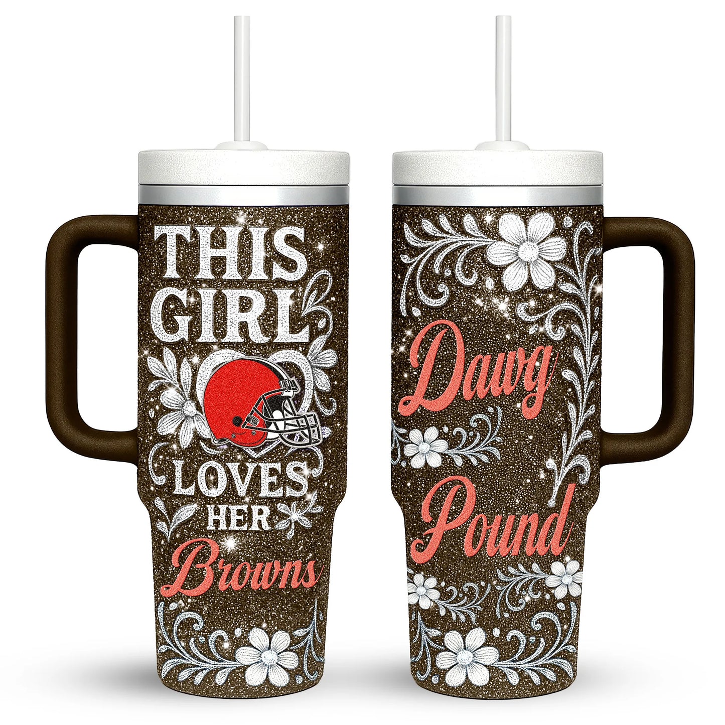 Cleveland Browns Personalized This Girl Loves Her Team Premium 40oz Tumbler AZBT40OZ000200