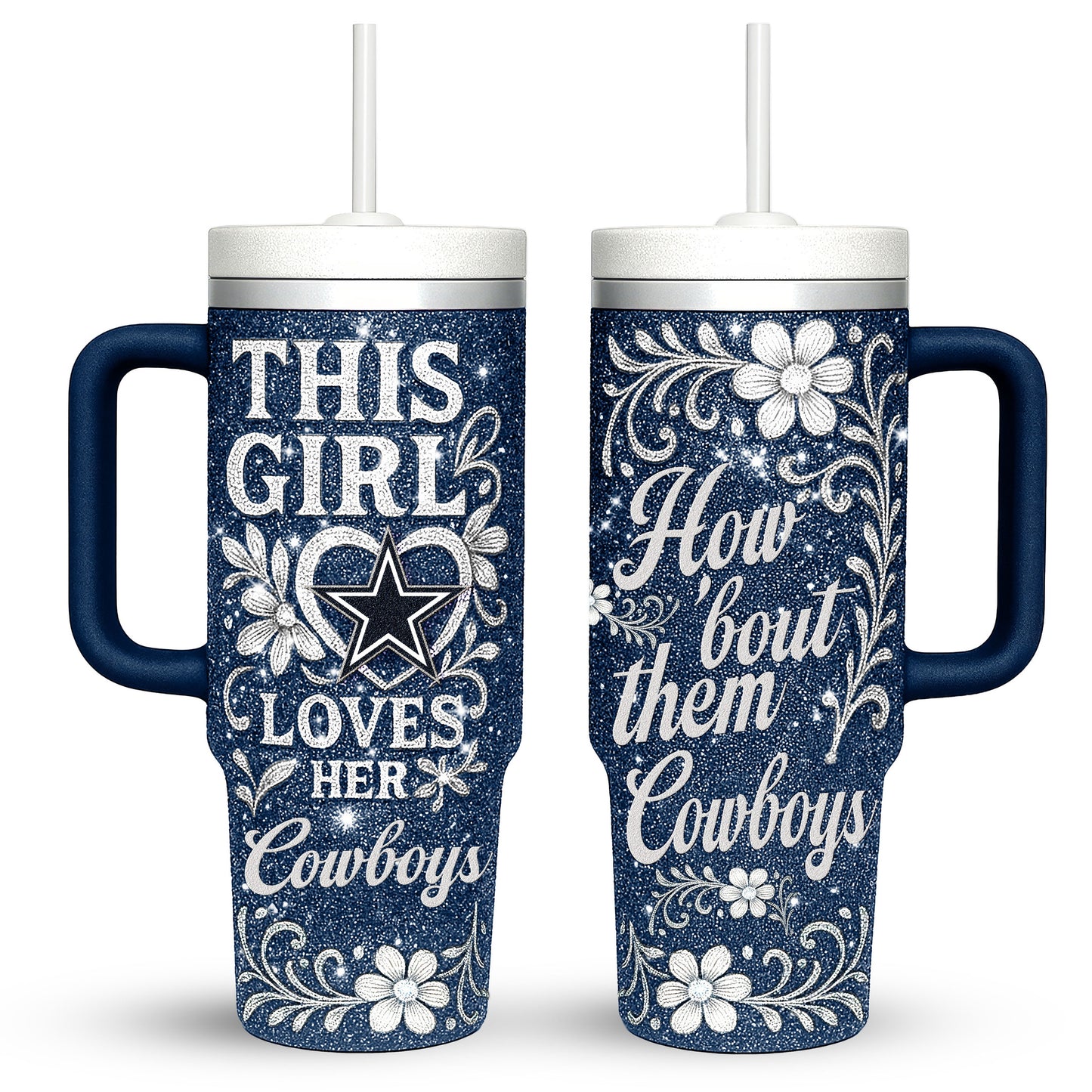 Dallas Cowboys Personalized This Girl Loves Her Team Premium 40oz Tumbler AZBT40OZ000201