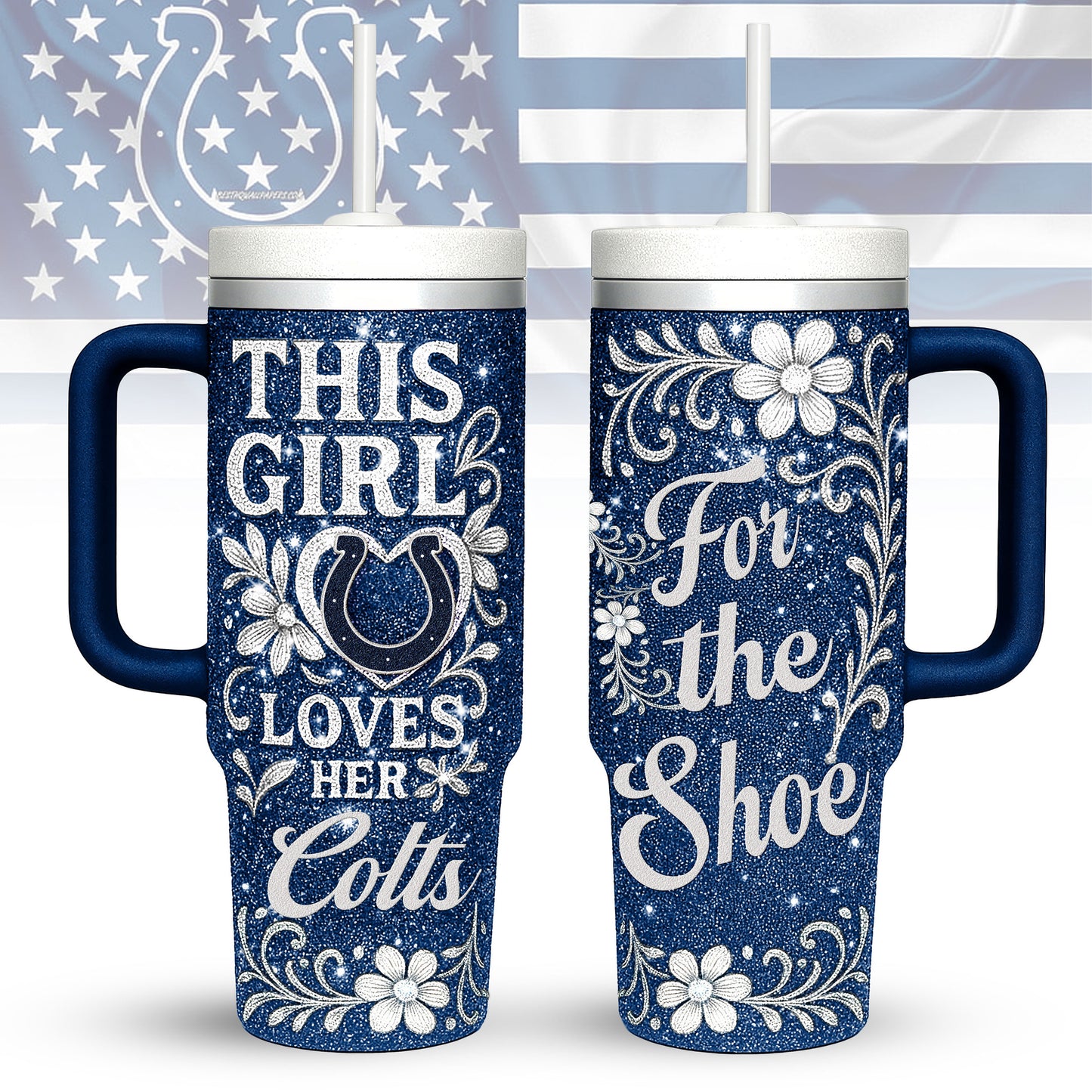 Indianapolis Colts Personalized This Girl Loves Her Team Premium 40oz Tumbler AZBT40OZ000206