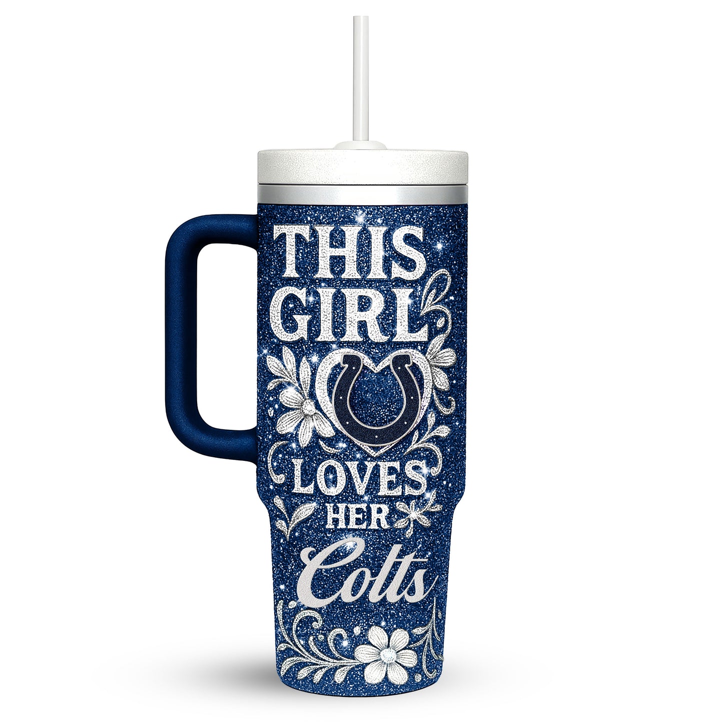 Indianapolis Colts Personalized This Girl Loves Her Team Premium 40oz Tumbler AZBT40OZ000206