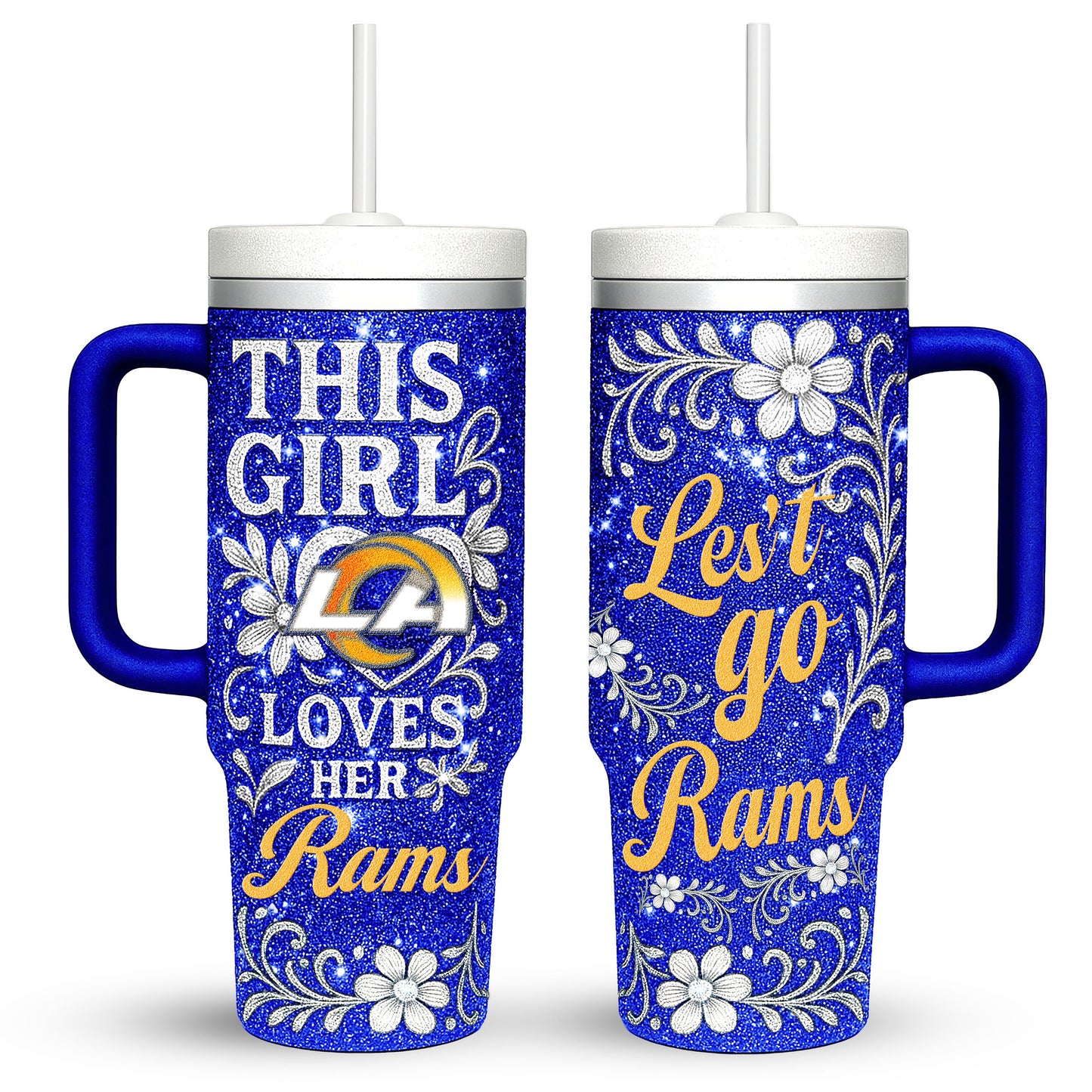 Los Angeles Rams Personalized This Girl Loves Her Team Premium 40oz Tumbler AZBT40OZ000211