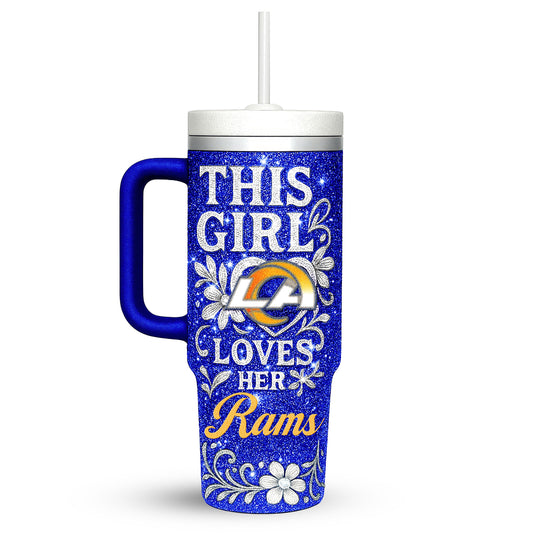 Los Angeles Rams Personalized This Girl Loves Her Team Premium 40oz Tumbler AZBT40OZ000211