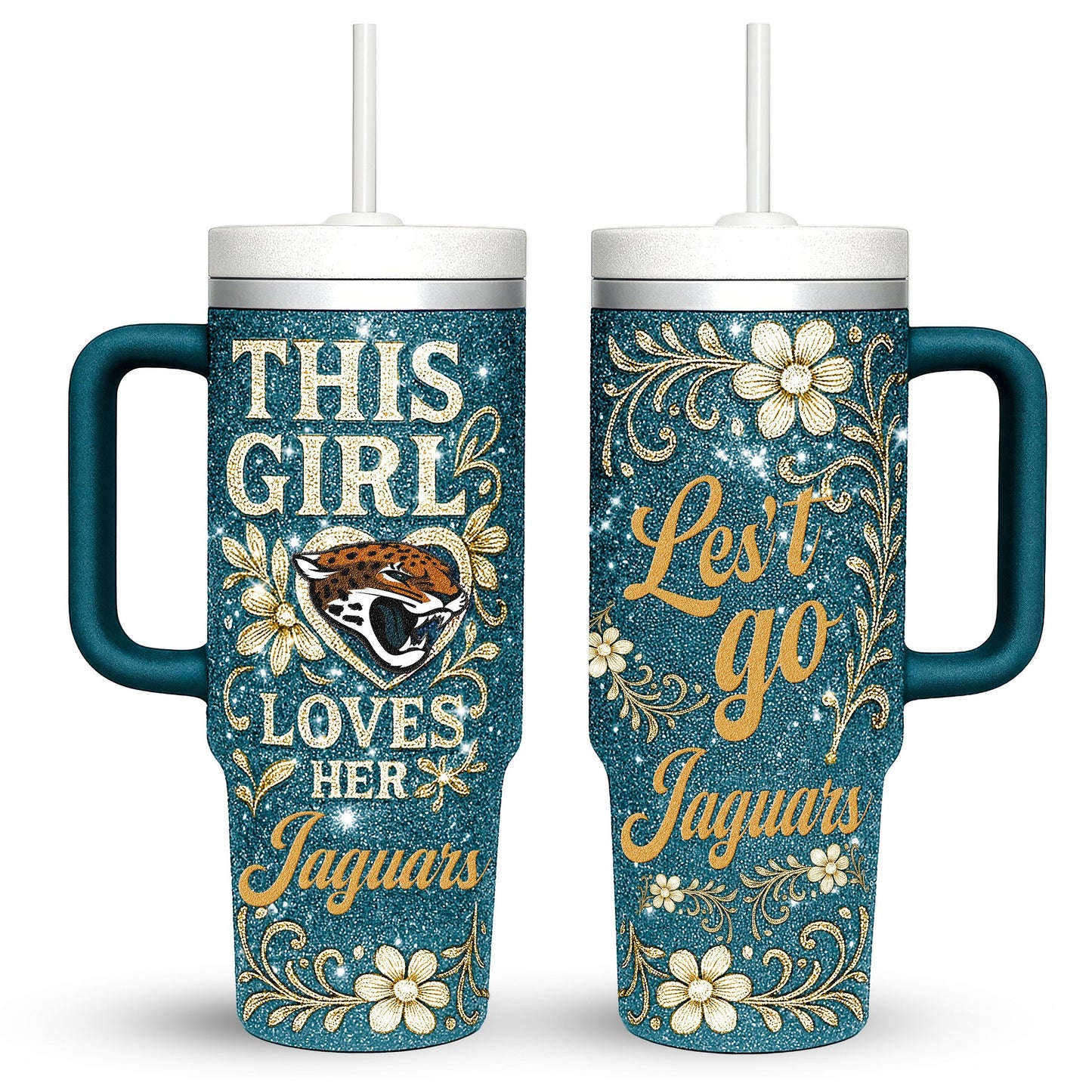 Jacksonville Jaguars Personalized This Girl Loves Her Team Premium 40oz Tumbler AZBT40OZ000207