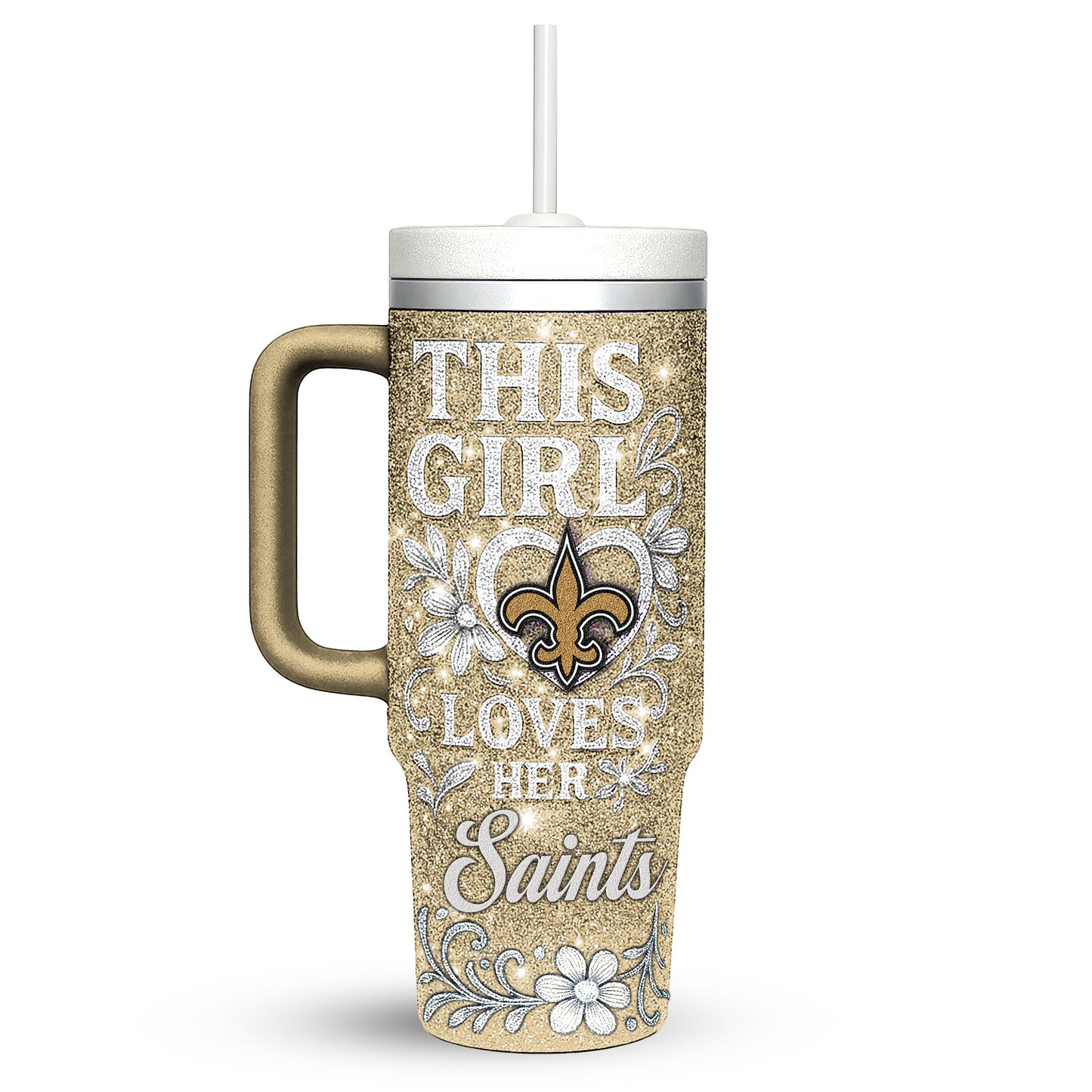New Orleans Saints Personalized This Girl Loves Her Team Premium 40oz Tumbler AZBT40OZ000215