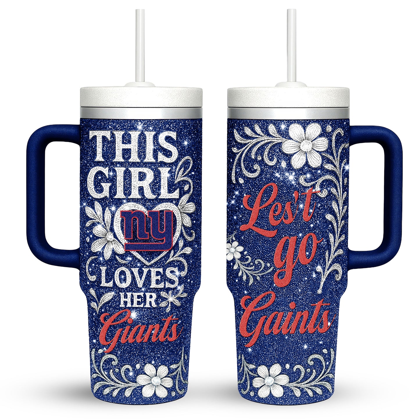 New York Giants Personalized This Girl Loves Her Team Premium 40oz Tumbler AZBT40OZ000216