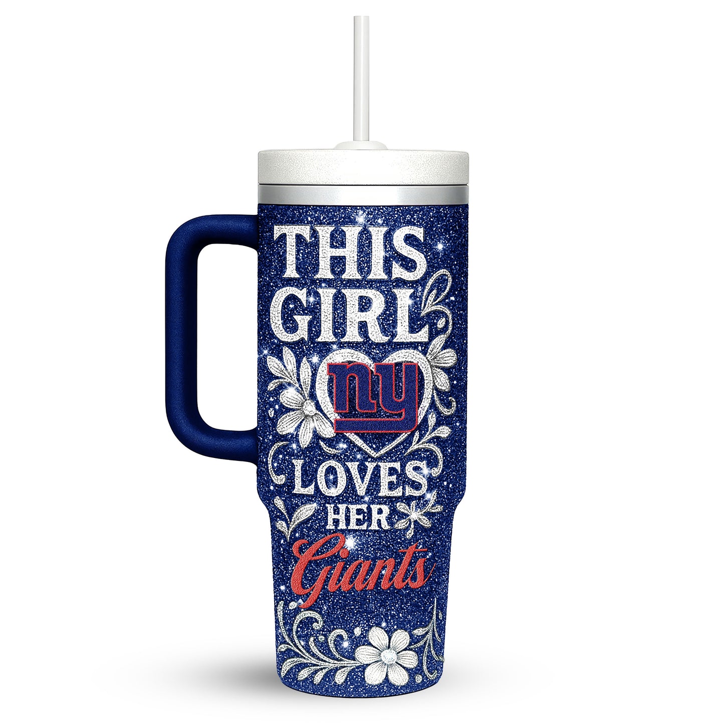New York Giants Personalized This Girl Loves Her Team Premium 40oz Tumbler AZBT40OZ000216