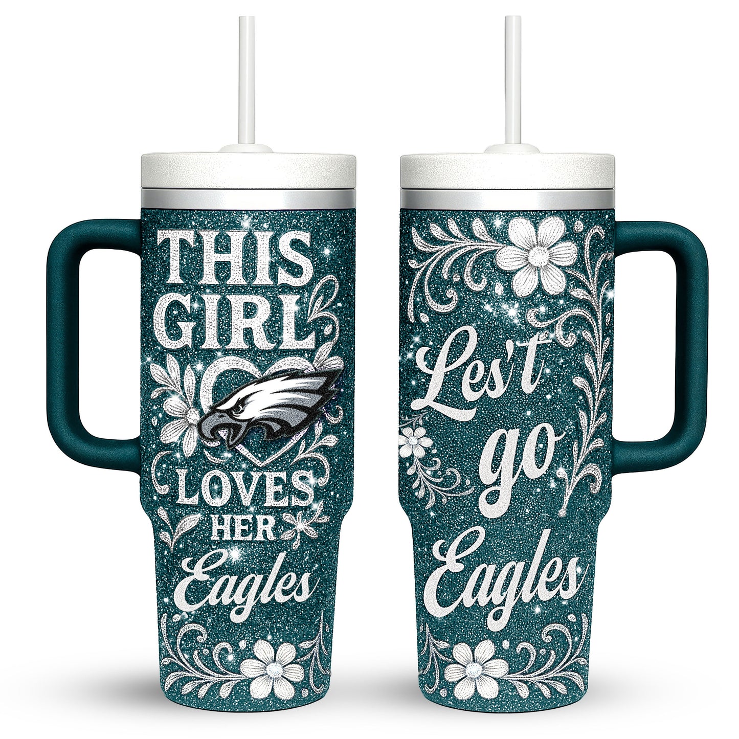 Philadelphia Eagles Personalized This Girl Loves Her Team Premium 40oz Tumbler AZBT40OZ000218