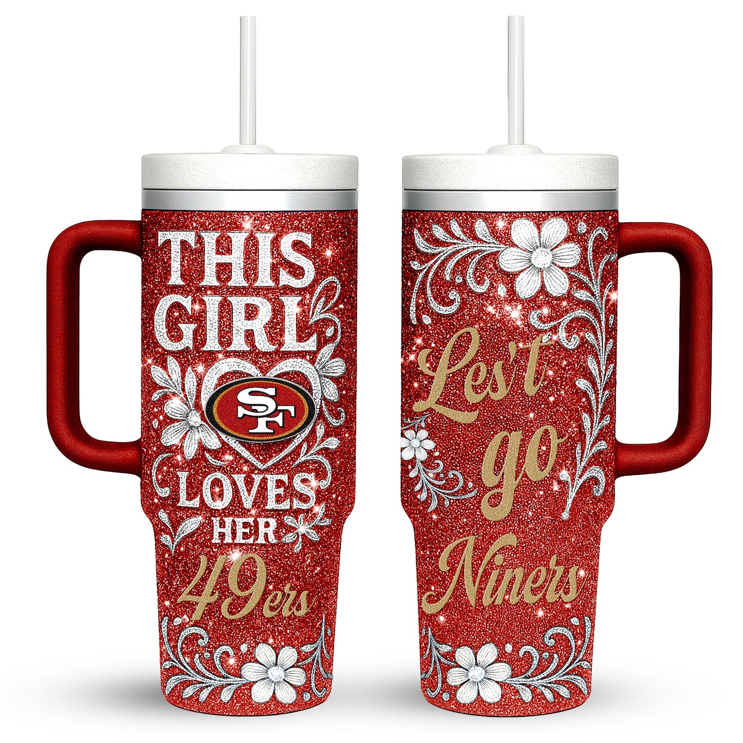 San Francisco 49ers Personalized This Girl Loves Her Team Premium 40oz Tumbler AZBT40OZ000220