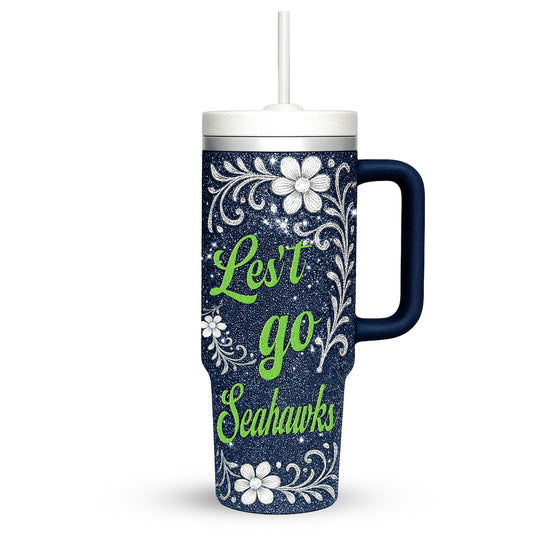 Seattle Seahawks Personalized This Girl Loves Her Team Premium 40oz Tumbler AZBT40OZ000221