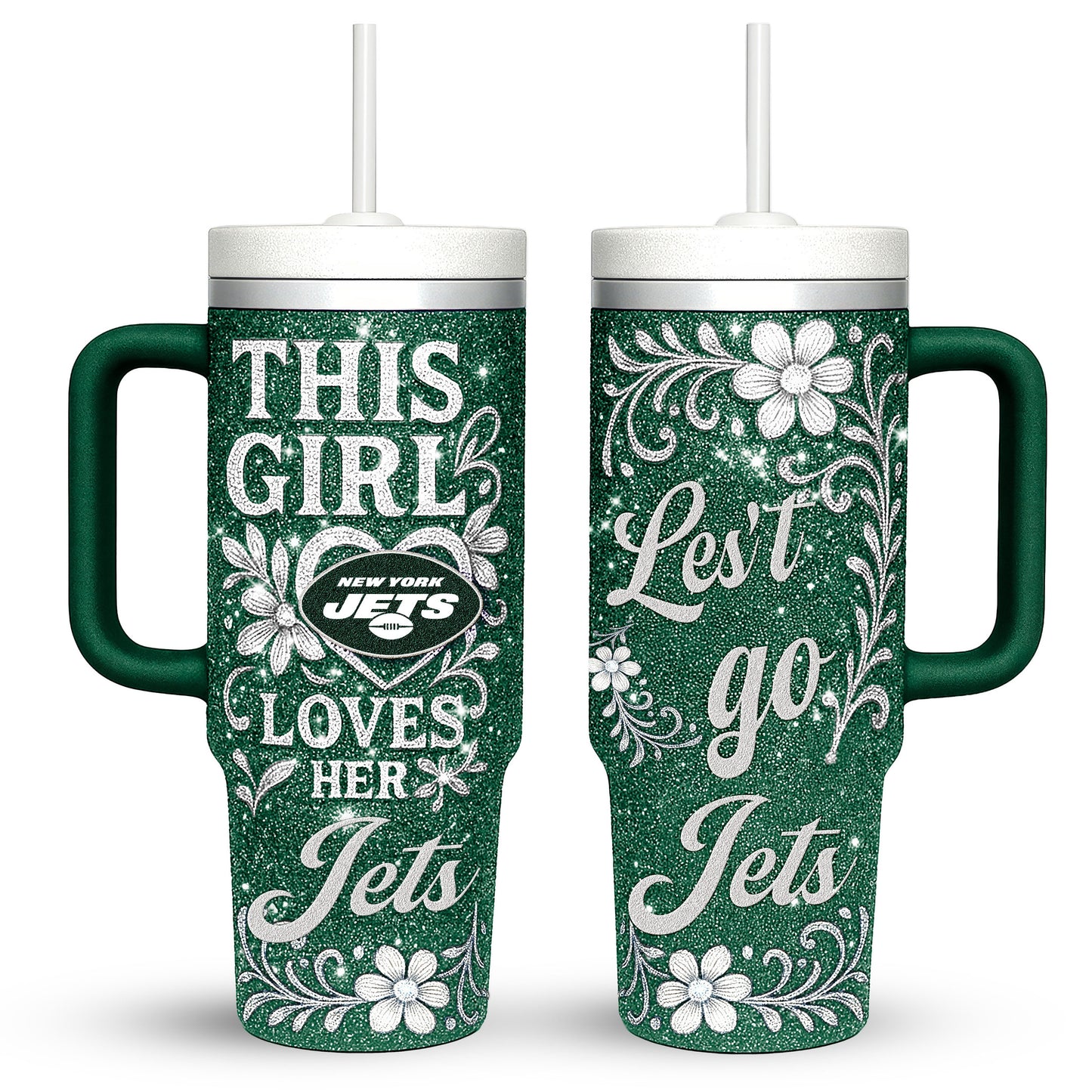 New York Jets Personalized This Girl Loves Her Team Premium 40oz Tumbler AZBT40OZ000217