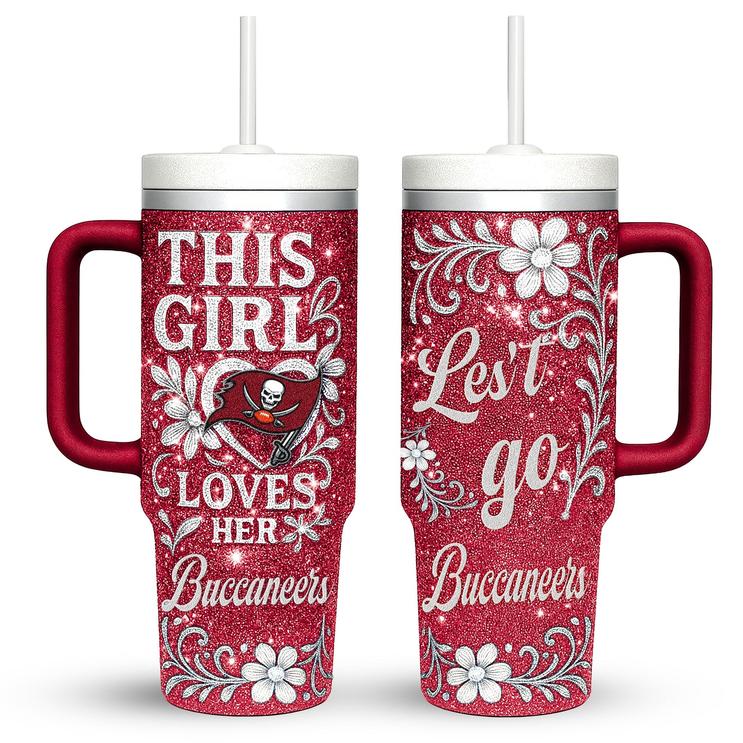 Tampa Bay Buccaneers Personalized This Girl Loves Her Team Premium 40oz Tumbler AZBT40OZ000222