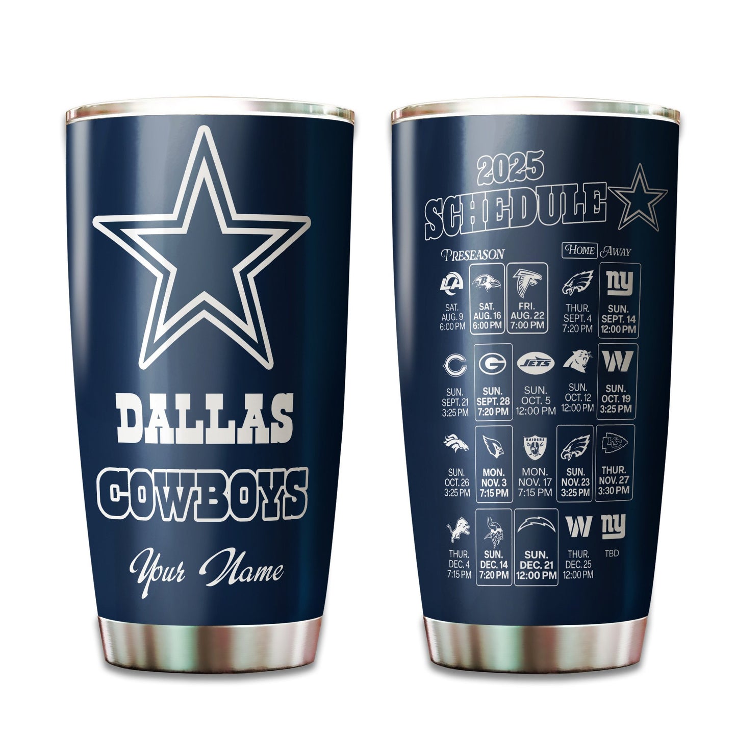 Dallas Cowboys Premium Tumbler 30oz TD Gifts For Fans AZBTTB30OZ000033