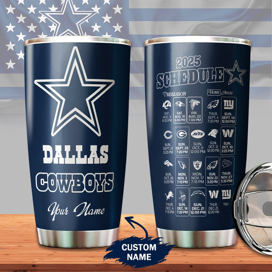 Dallas Cowboys Premium Tumbler 30oz TD Gifts For Fans AZBTTB30OZ000033