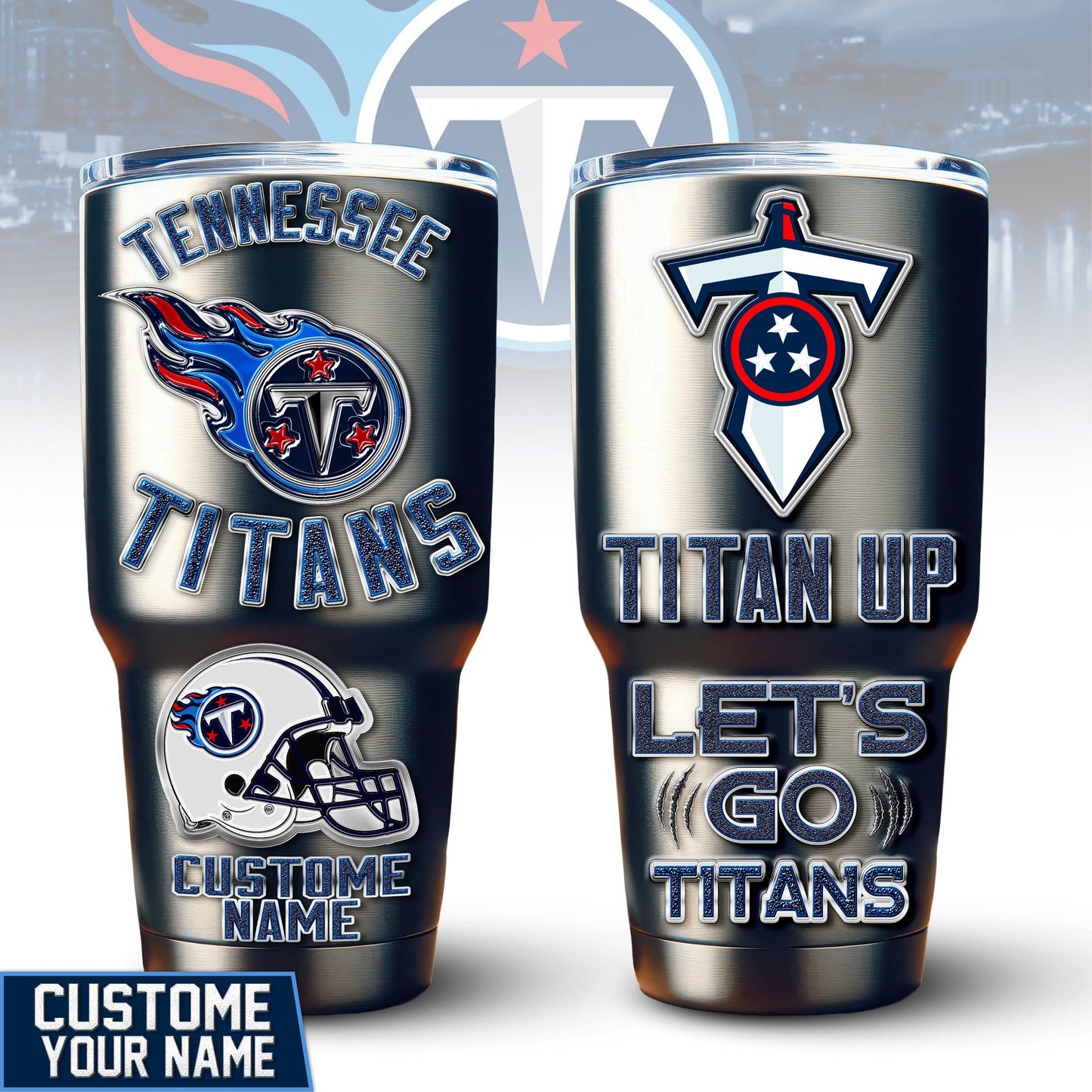 Tennessee Titans Premium Tumbler 30oz TD Gifts For Fans AZBTTB30OZ000035