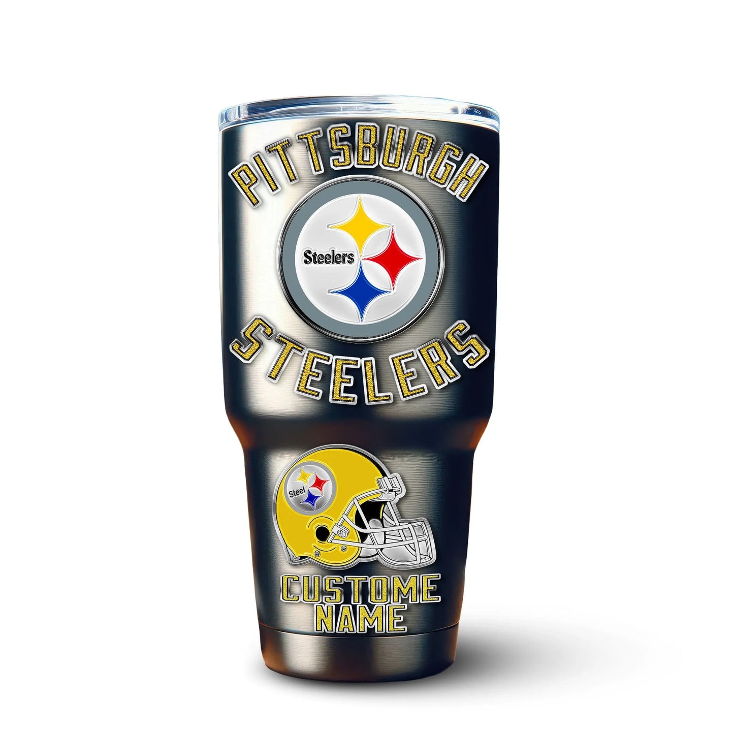 Pittsburgh Steelers Premium Tumbler 30oz TD Gifts For Fans AZBTTB30OZ000038