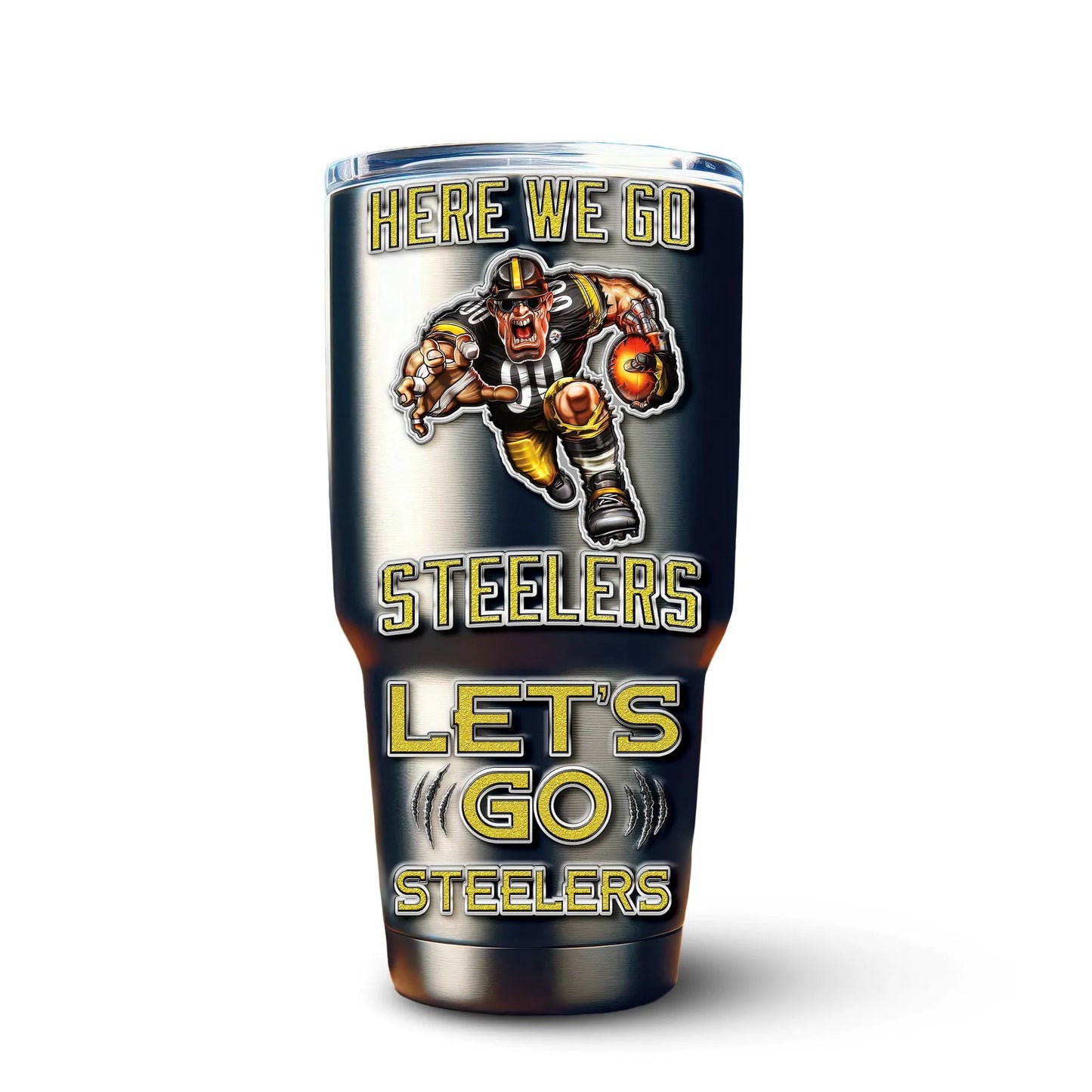 Pittsburgh Steelers Premium Tumbler 30oz TD Gifts For Fans AZBTTB30OZ000038