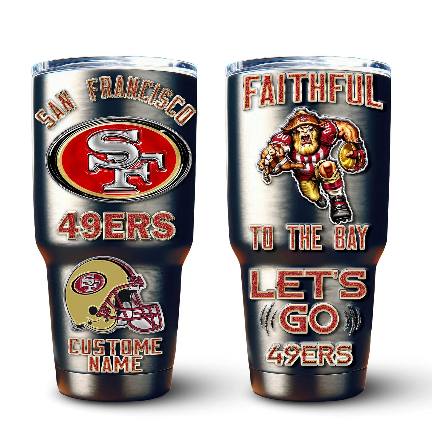 San Francisco 49ers Premium Tumbler 30oz TD Gifts For Fans AZBTTB30OZ000039