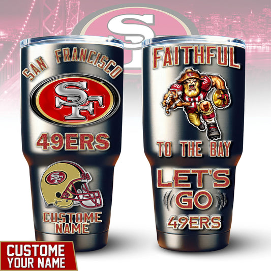 San Francisco 49ers Premium Tumbler 30oz TD Gifts For Fans AZBTTB30OZ000039