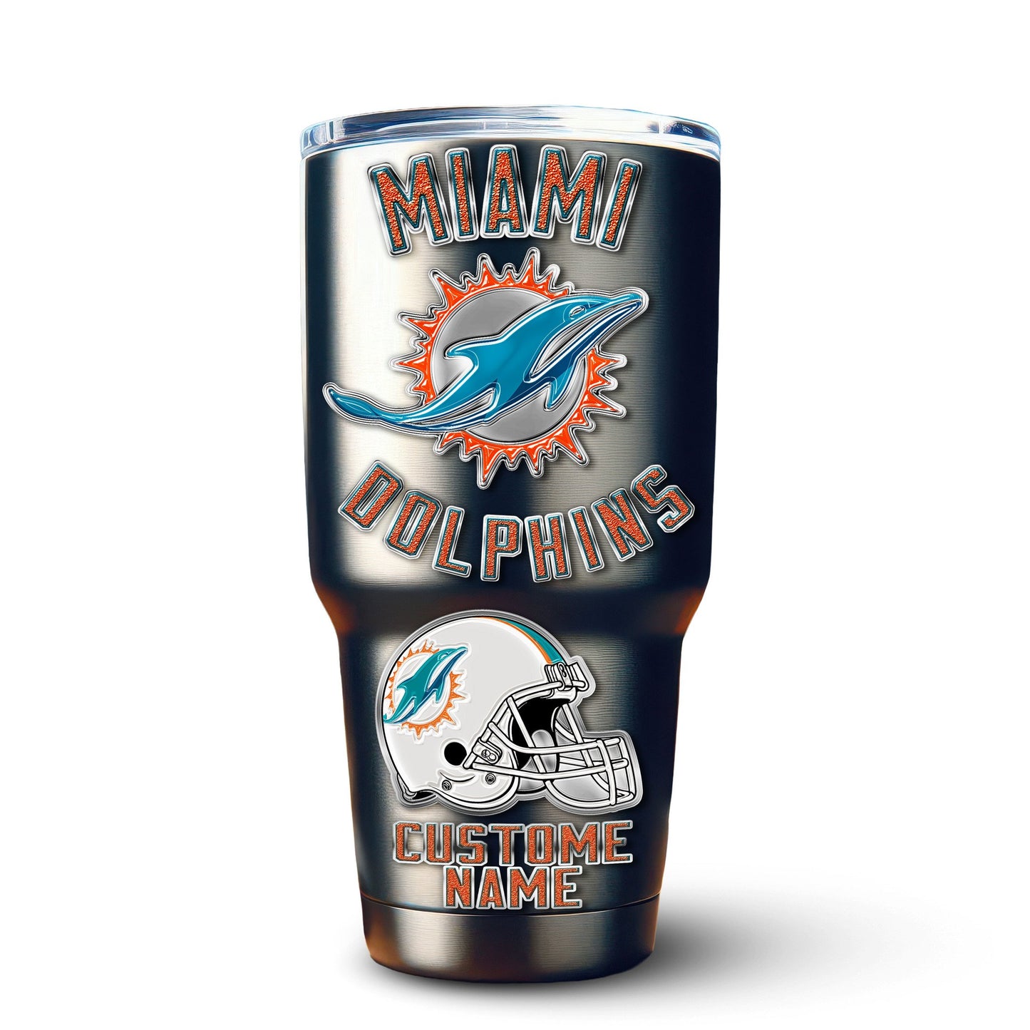 Miami Dolphins Premium Tumbler 30oz TD Gifts For Fans AZBTTB30OZ000041