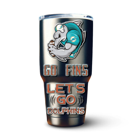 Miami Dolphins Premium Tumbler 30oz TD Gifts For Fans AZBTTB30OZ000041