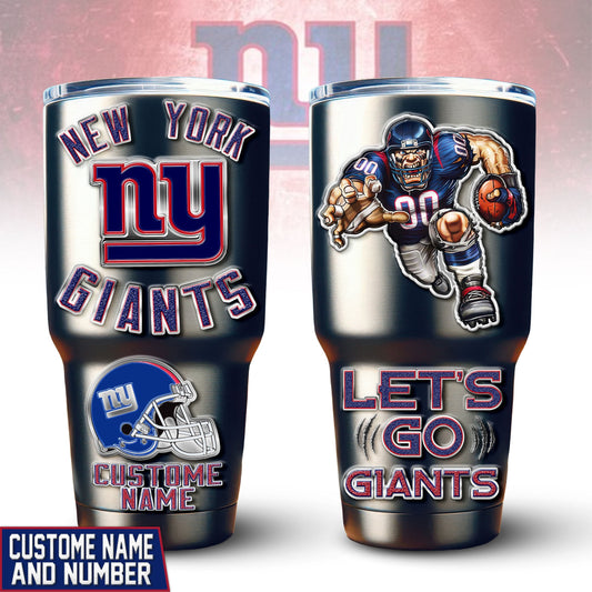 New York Giants Premium Tumbler 30oz TD Gifts For Fans AZBTTB30OZ000042